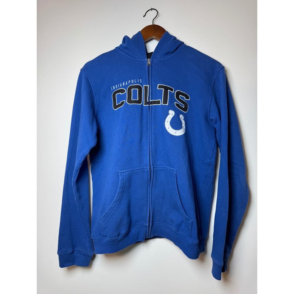 NFL Team Apparel Indianapolis Colts Youth XL 18/20 Blue Full Zip Hoodie Jacket